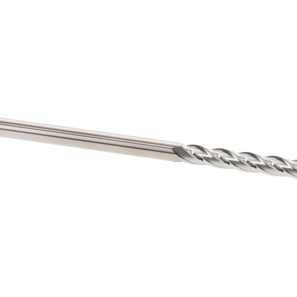 Square End Mill: 1/4" Dia, 1-1/2" LOC, 4 Flute, Solid Carbide