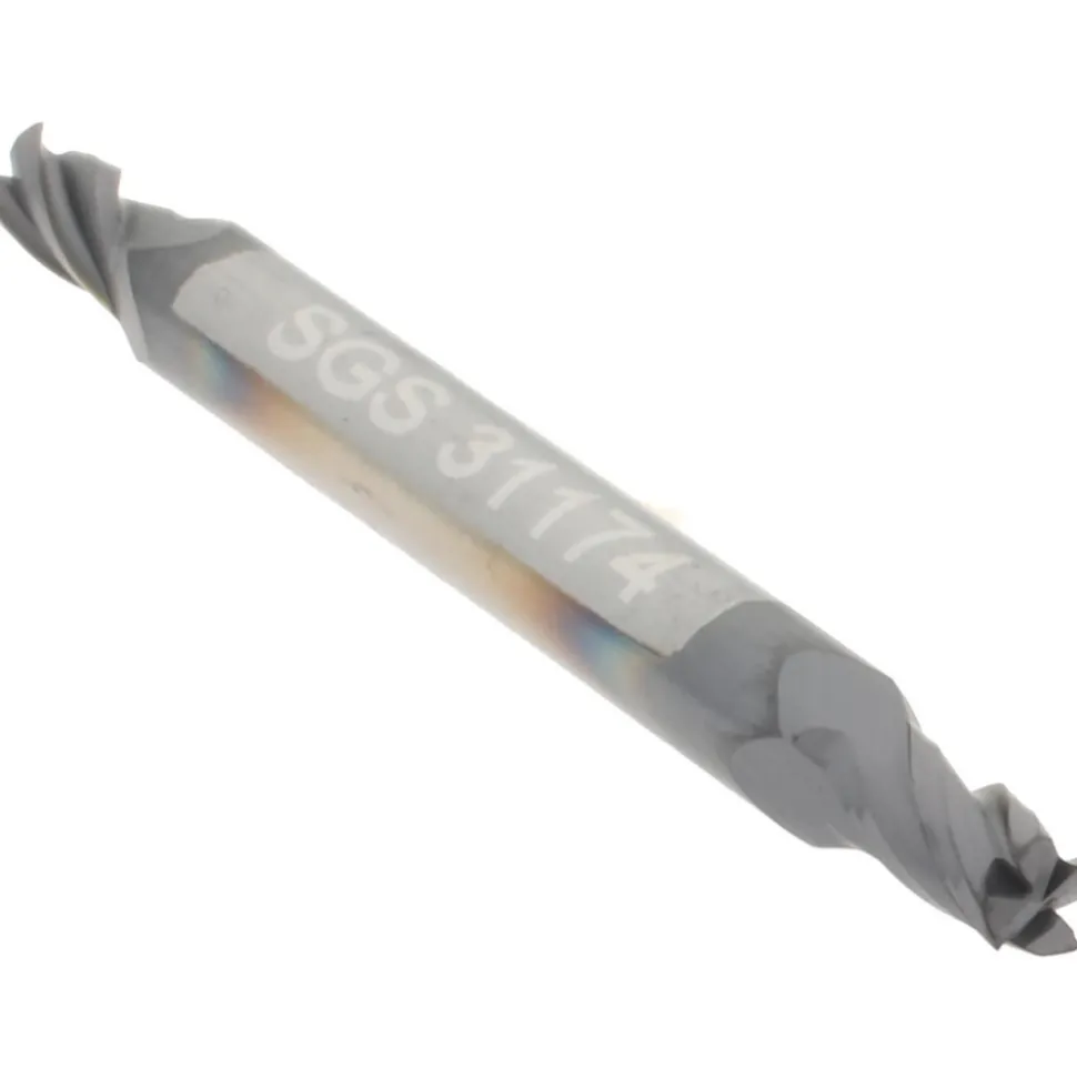 Square End Mill: 3/32" Dia, 3/16" LOC, 4 Flute, Solid Carbide