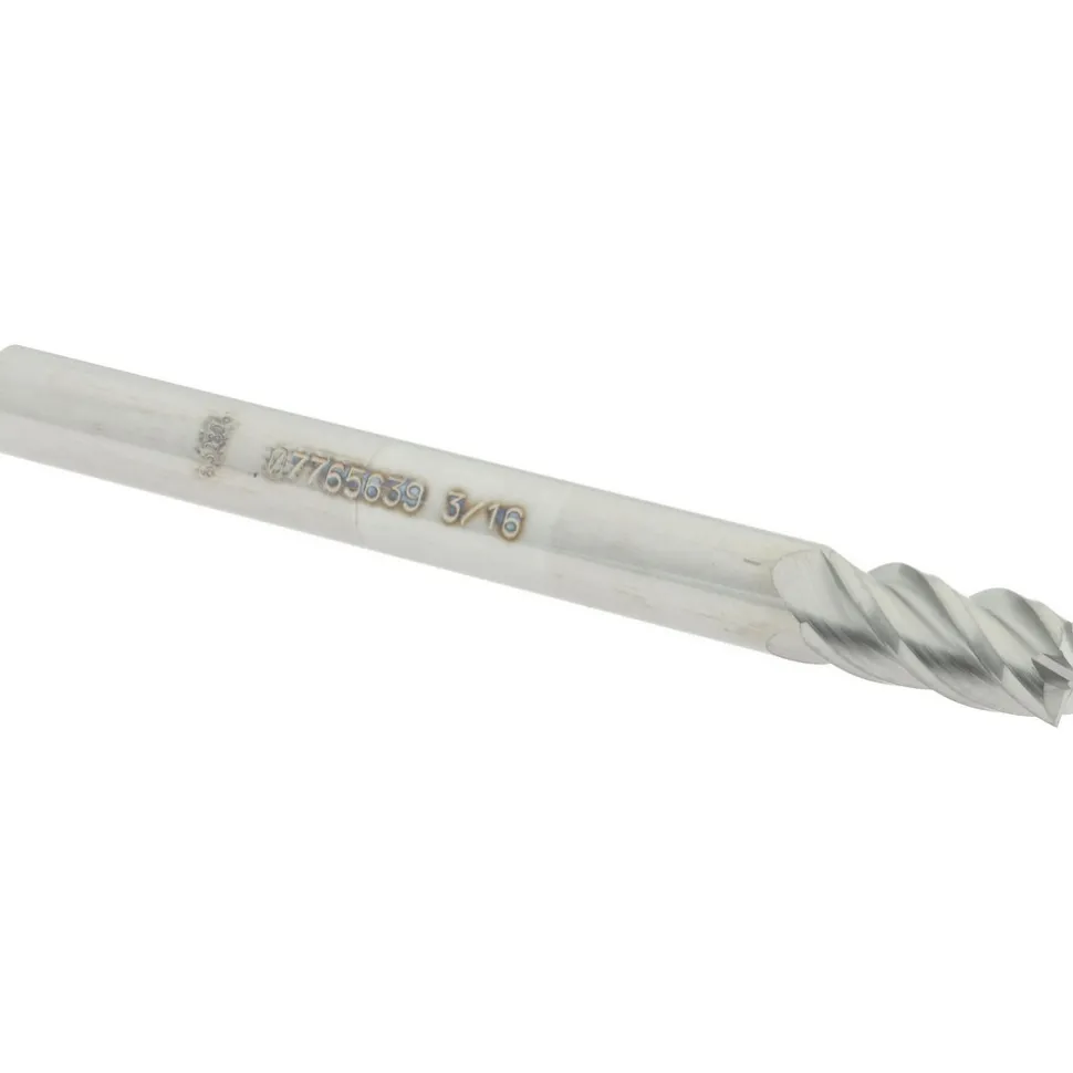 Square End Mill: 3/16" Dia, 3/8" LOC