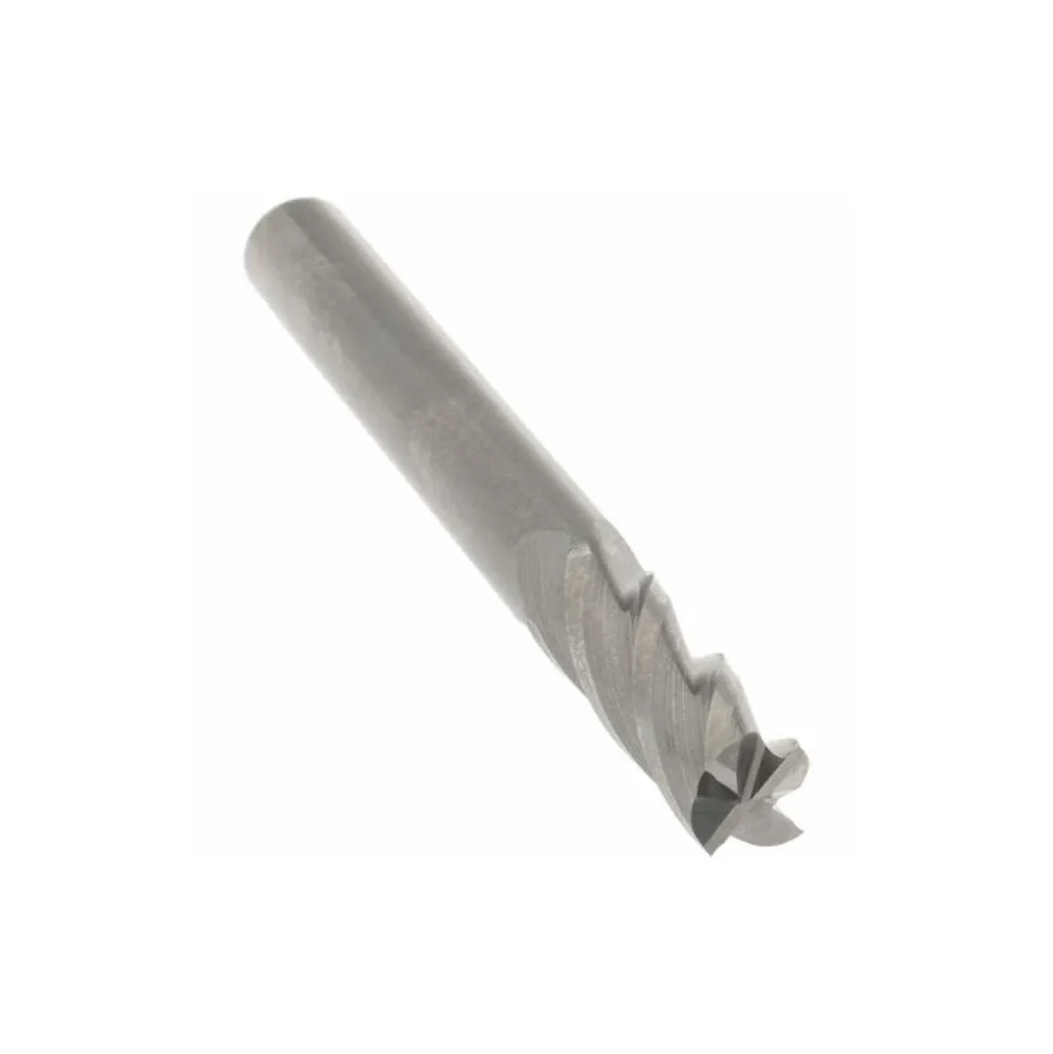Square End Mill: 1/4" Dia, 3/4" LOC, 4 Flute, Solid Carbide