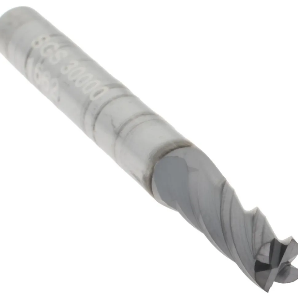 Square End Mill: 5/32" Dia, 1/2" LOC, 4 Flute, Solid Carbide