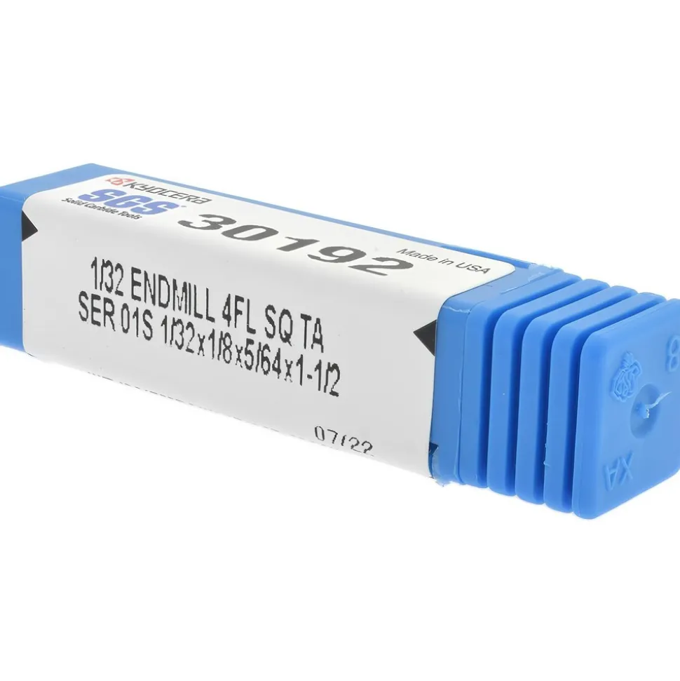 Square End Mill: 0.0312" Dia, 0.0781" LOC