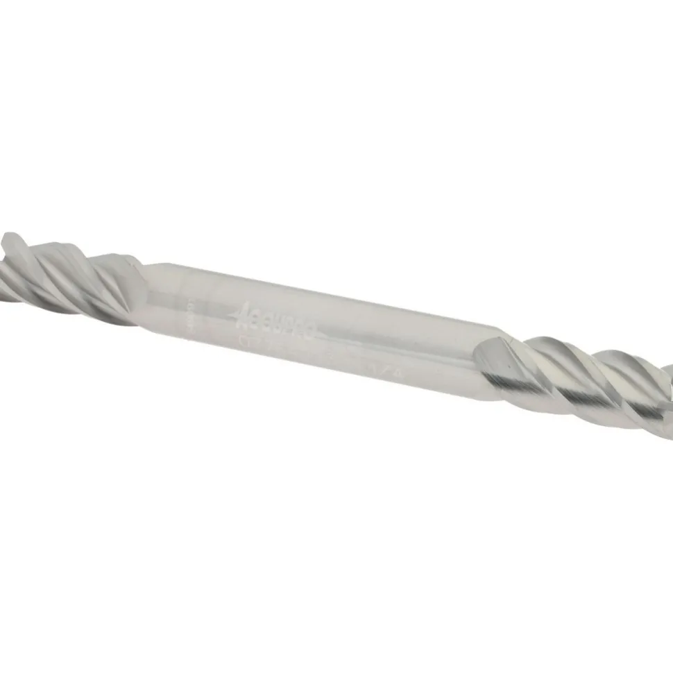 Square End Mill: 1/4" Dia, 1/2" LOC, 4 Flute, Solid Carbide
