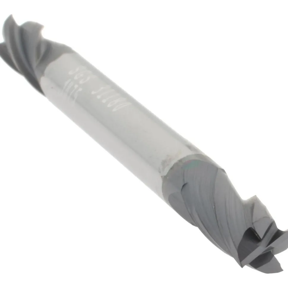 Square End Mill: 3/16" Dia, 3/8" LOC, 4 Flute, Solid Carbide