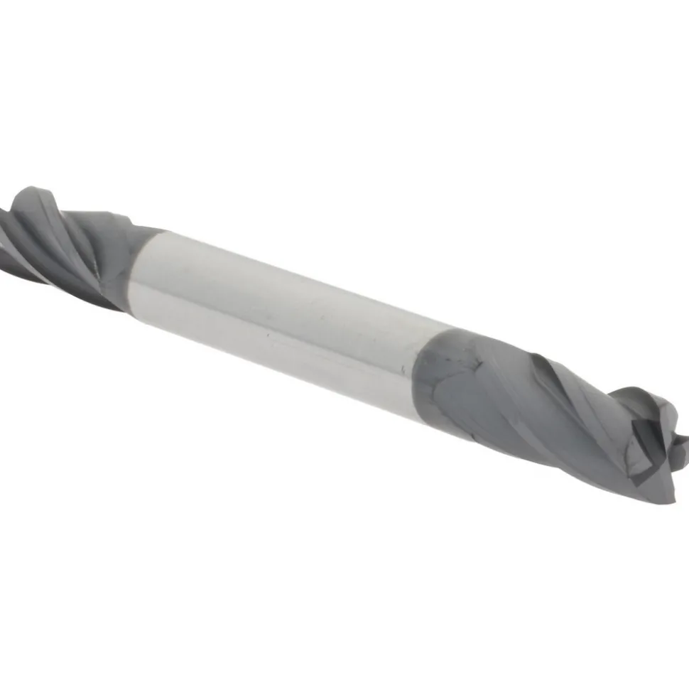 Square End Mill: 1/4" Dia, 1/2" LOC, 4 Flute, Solid Carbide