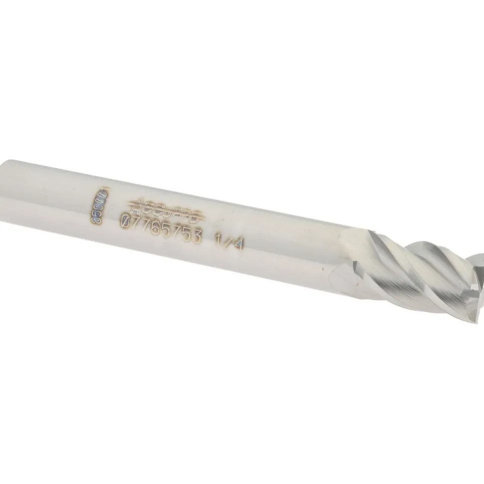 Square End Mill: 1/4" Dia, 3/8" LOC