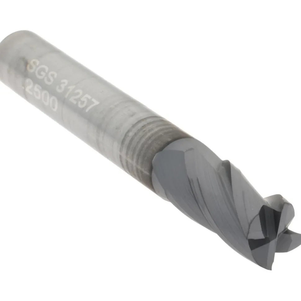 Square End Mill: 1/4" Dia, 1/2" LOC