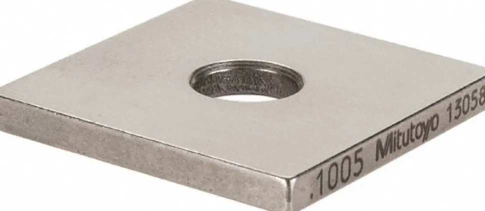 Square Steel Gage Block: 0.1005", Grade 0