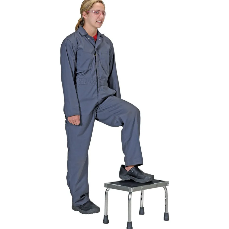 Stainless Steel Foot Stool: 11-1/4 In. x 15 In. x 11 In. 250 Lb. Capacity Silver