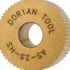 Standard Knurl Wheel: 3/4" Dia, 90 ° Tooth Angle, 25 TPI, Straight, High Speed Steel