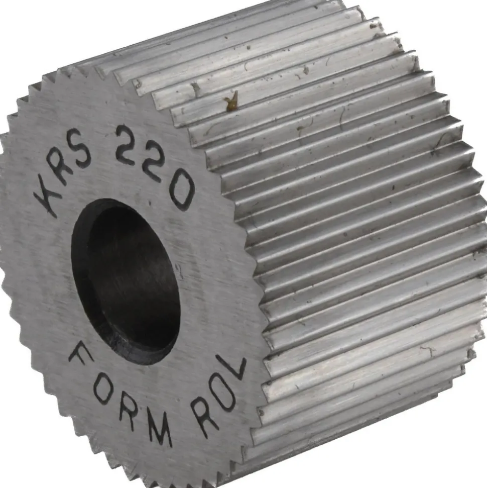 Standard Knurl Wheel: 3/4" Dia, 90 ° Tooth Angle, 20 TPI, Straight, High Speed Steel