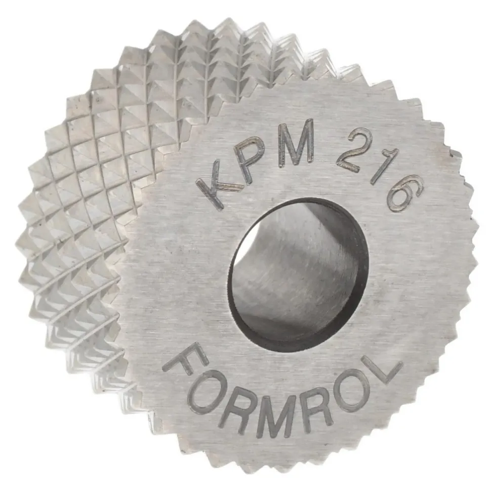 Standard Knurl Wheel: 3/4" Dia, 90 ° Tooth Angle, 16 TPI, Diamond, High Speed Steel