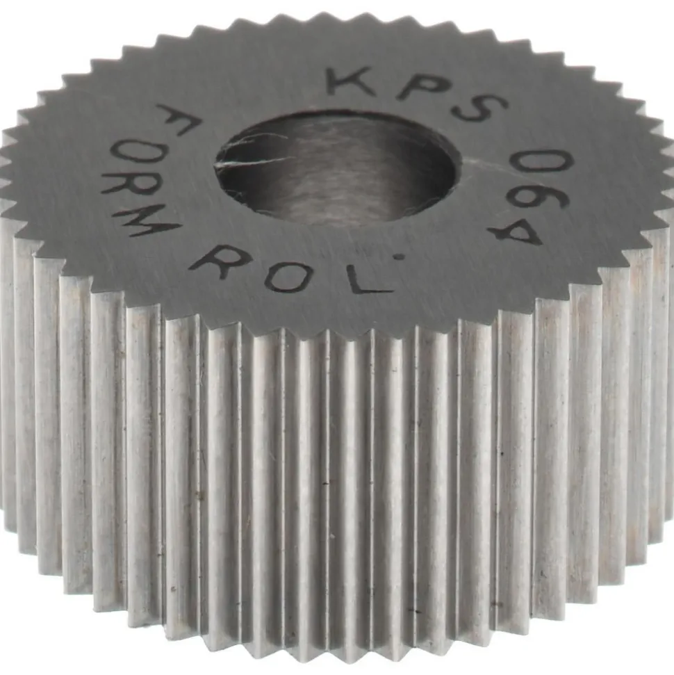Standard Knurl Wheel: 3/4" Dia, 80 ° Tooth Angle, Straight, High Speed Steel
