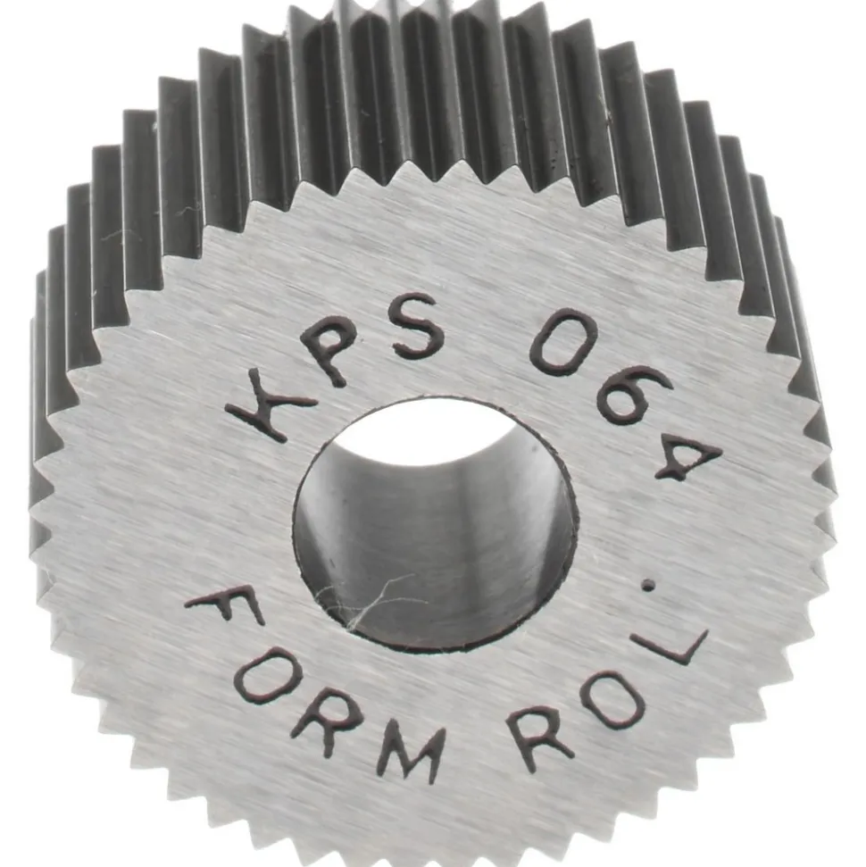 Standard Knurl Wheel: 3/4" Dia, 80 ° Tooth Angle, Straight, High Speed Steel