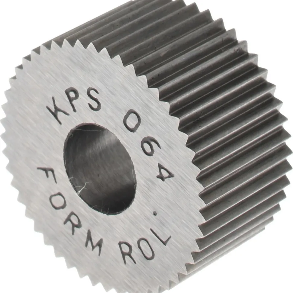Standard Knurl Wheel: 3/4" Dia, 80 ° Tooth Angle, Straight, High Speed Steel