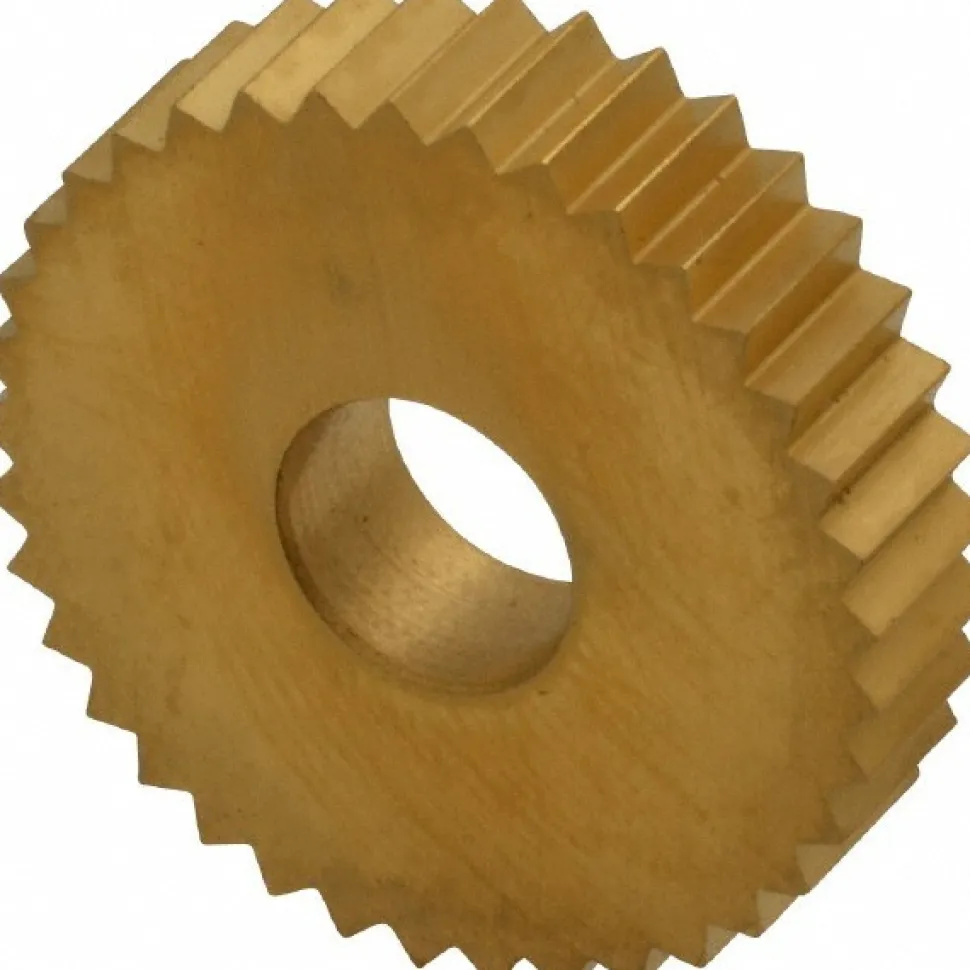 Standard Knurl Wheel: 1" Dia, 90 ° Tooth Angle, 12 TPI, Straight, Cobalt