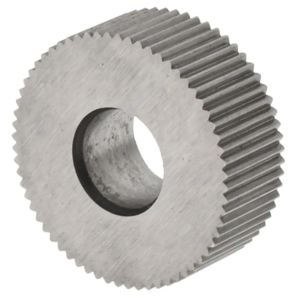 Standard Knurl Wheel: 1/2" Dia, 80 ° Tooth Angle, Straight, Cobalt