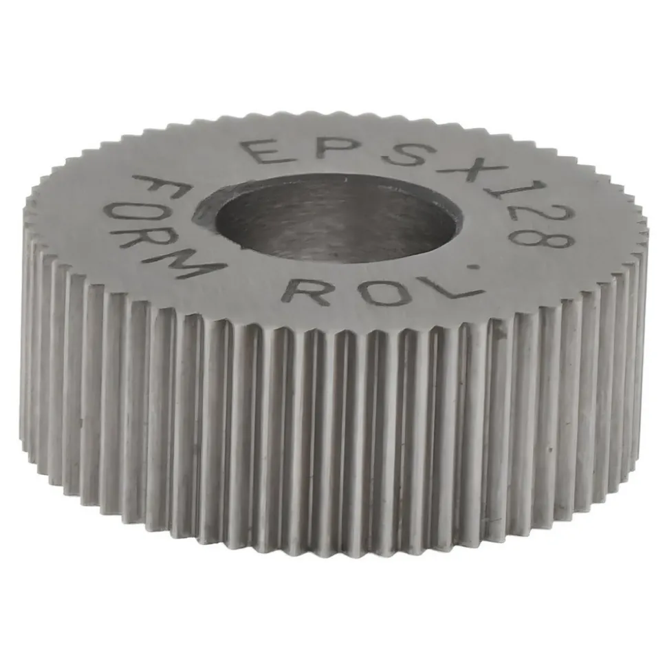Standard Knurl Wheel: 1/2" Dia, 80 ° Tooth Angle, Straight, Cobalt