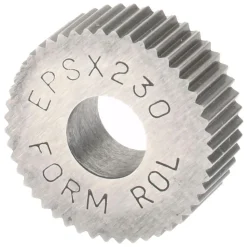 Standard Knurl Wheel: 1/2" Dia, 90 ° Tooth Angle, 30 TPI, Straight, Cobalt