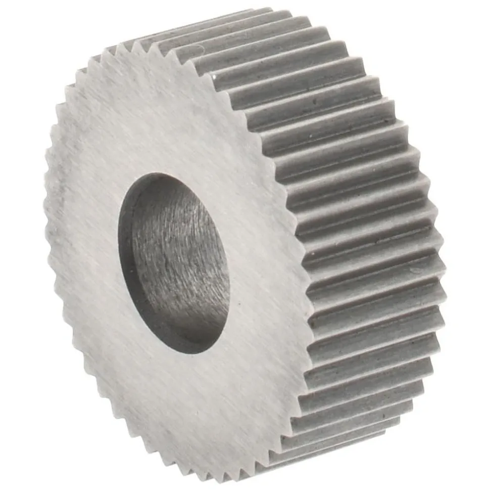 Standard Knurl Wheel: 1/2" Dia, 90 ° Tooth Angle, 30 TPI, Straight, Cobalt