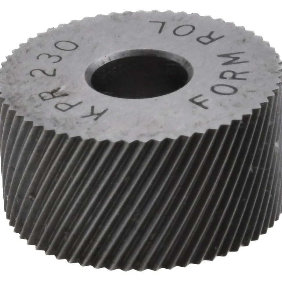 Standard Knurl Wheel: 3/4" Dia, 90 ° Tooth Angle, 30 TPI, Diagonal, High Speed Steel
