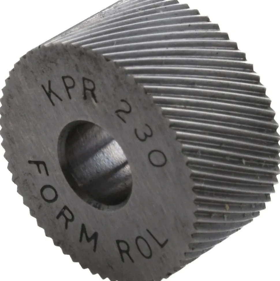 Standard Knurl Wheel: 3/4" Dia, 90 ° Tooth Angle, 30 TPI, Diagonal, High Speed Steel