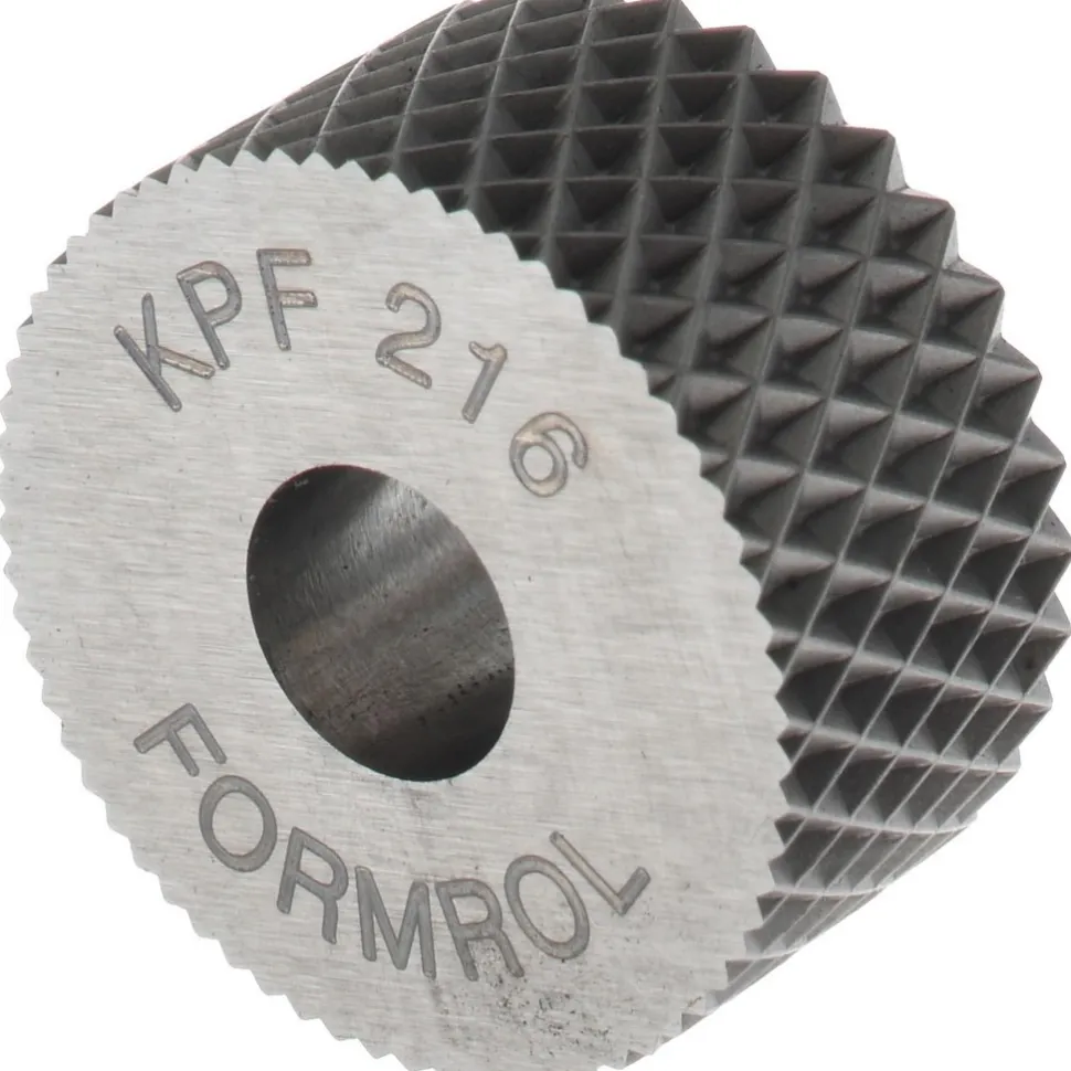 Standard Knurl Wheel: 3/4" Dia, 90 ° Tooth Angle, 16 TPI, Diamond, High Speed Steel