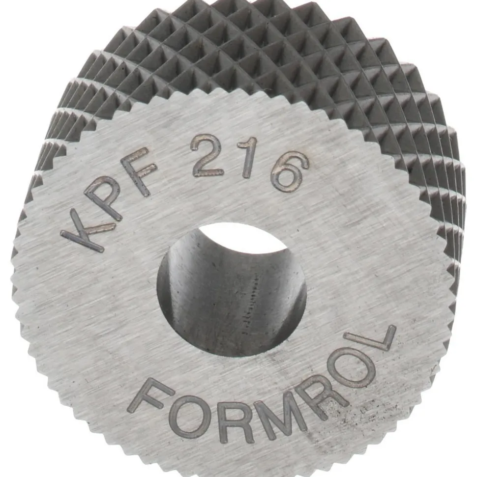 Standard Knurl Wheel: 3/4" Dia, 90 ° Tooth Angle, 16 TPI, Diamond, High Speed Steel