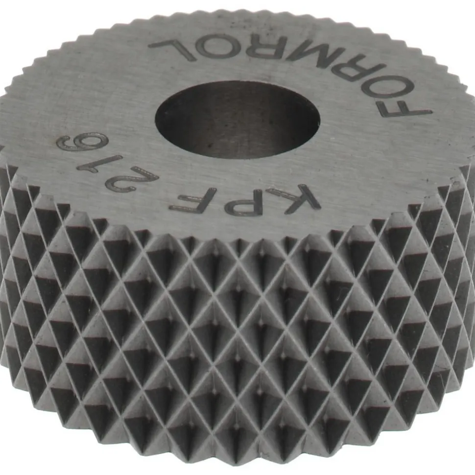 Standard Knurl Wheel: 3/4" Dia, 90 ° Tooth Angle, 16 TPI, Diamond, High Speed Steel
