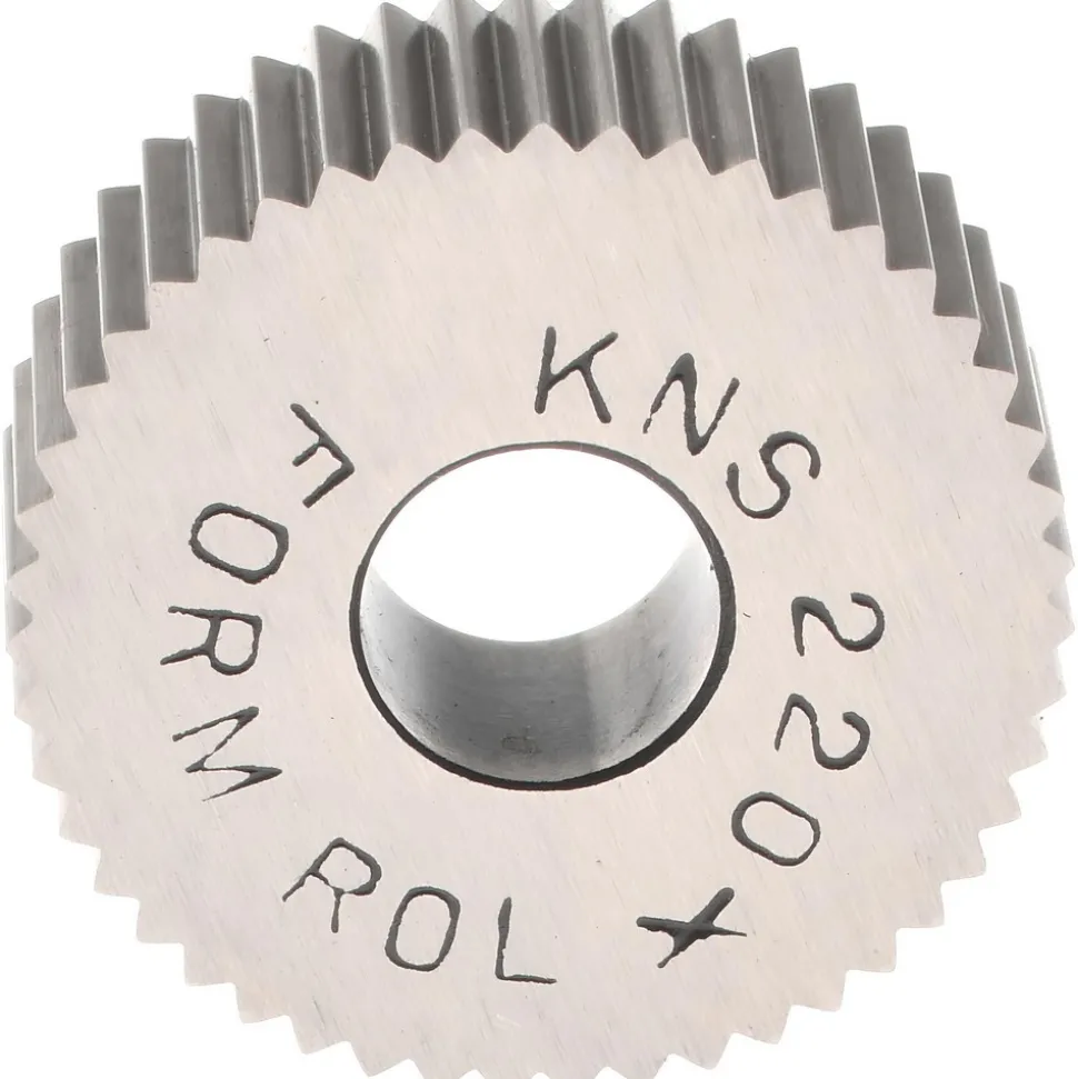 Standard Knurl Wheel: 3/4" Dia, 90 ° Tooth Angle, 20 TPI, Straight, Cobalt