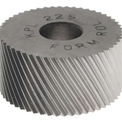 Standard Knurl Wheel: 3/4" Dia, 90 ° Tooth Angle, 25 TPI, Diagonal, High Speed Steel