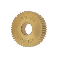 Standard Knurl Wheel: 3/4" Dia, 90 ° Tooth Angle, 20 TPI, Straight, High Speed Steel