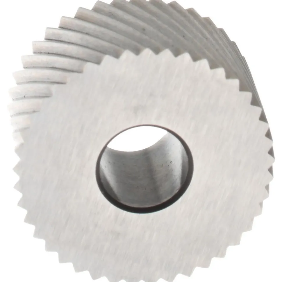 Standard Knurl Wheel: 3/4" Dia, 90 ° Tooth Angle, 20 TPI, Diagonal, High Speed Steel