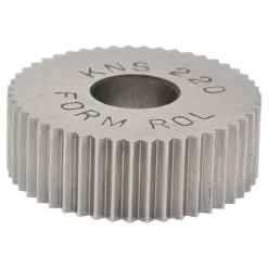 Standard Knurl Wheel: 3/4" Dia, 90 ° Tooth Angle, 20 TPI, Straight, High Speed Steel