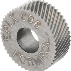 Standard Knurl Wheel: 1/2" Dia, 80 ° Tooth Angle, Diagonal, Cobalt