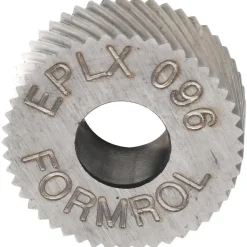 Standard Knurl Wheel: 1/2" Dia, 80 ° Tooth Angle, Diagonal, Cobalt