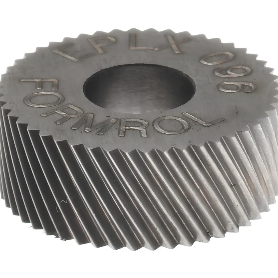 Standard Knurl Wheel: 1/2" Dia, 80 ° Tooth Angle, Diagonal, Cobalt