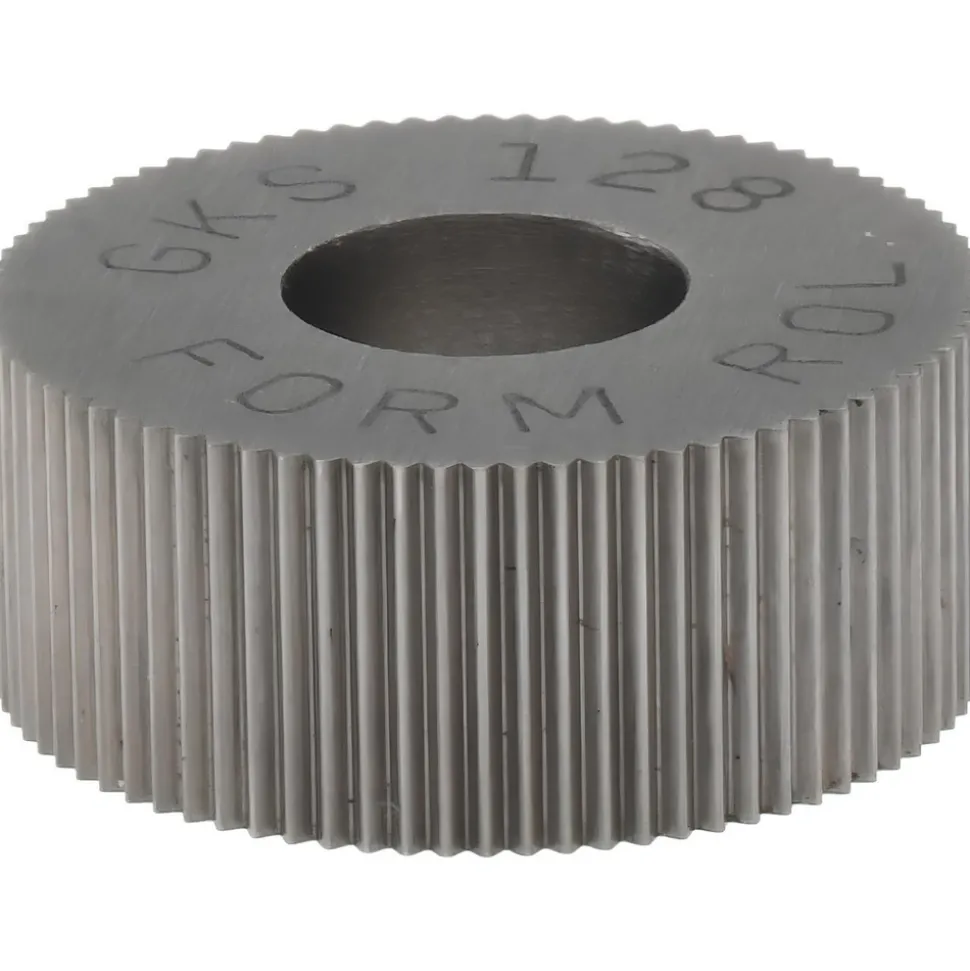 Standard Knurl Wheel: 5/8" Dia, 80 ° Tooth Angle, Straight, High Speed Steel