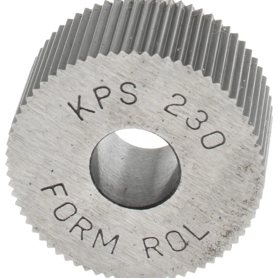 Standard Knurl Wheel: 3/4" Dia, 90 ° Tooth Angle, 30 TPI, Straight, High Speed Steel