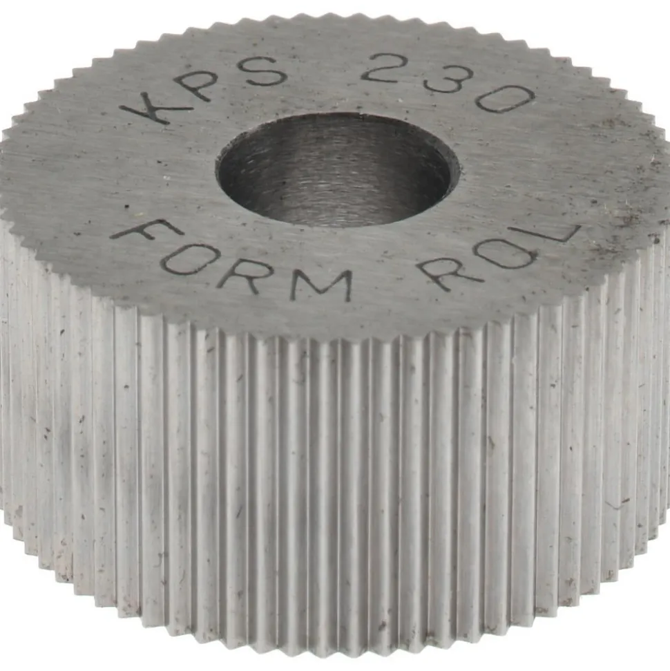 Standard Knurl Wheel: 3/4" Dia, 90 ° Tooth Angle, 30 TPI, Straight, High Speed Steel