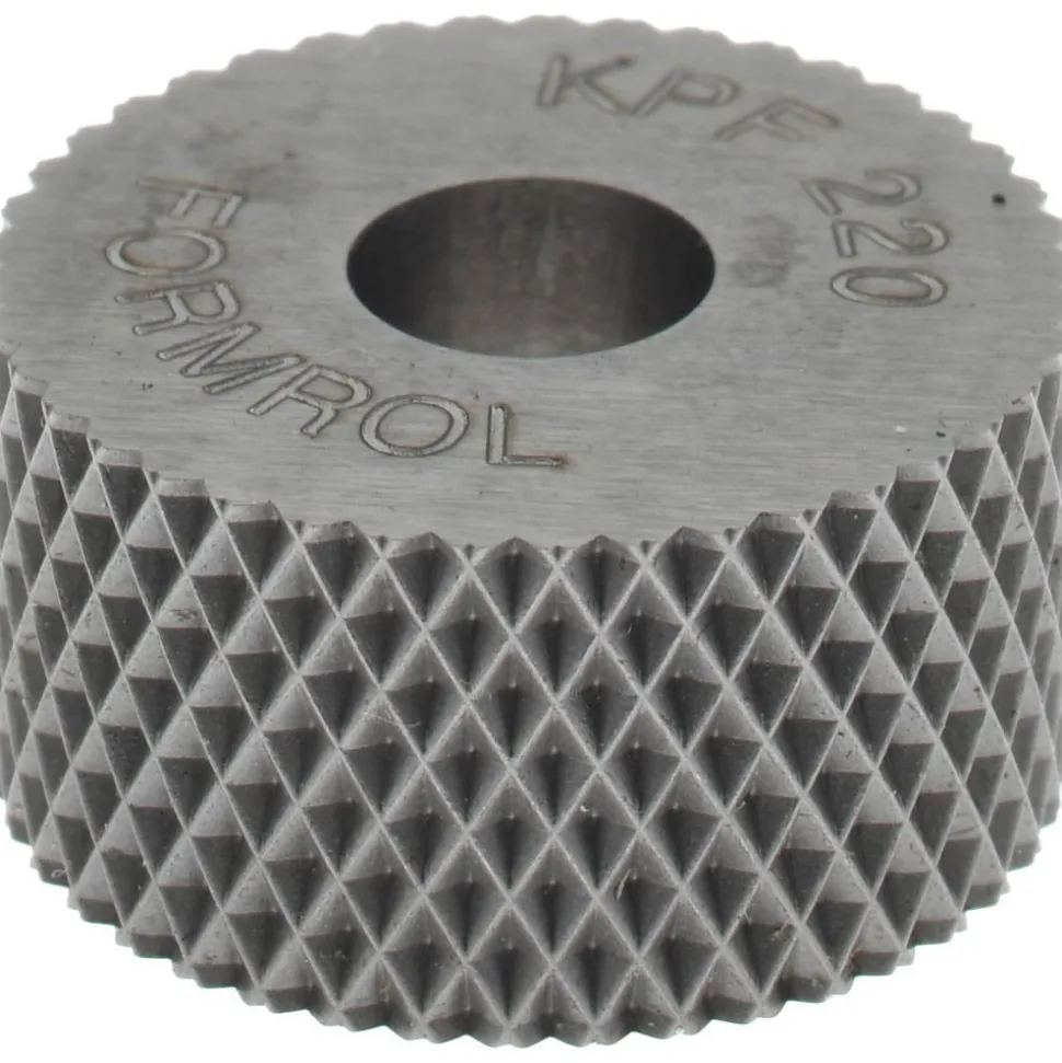 Standard Knurl Wheel: 3/4" Dia, 90 ° Tooth Angle, 20 TPI, Diamond, High Speed Steel