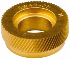 Standard Knurl Wheel: 1" Dia, 90 ° Tooth Angle, 25 TPI, Diagonal, Cobalt