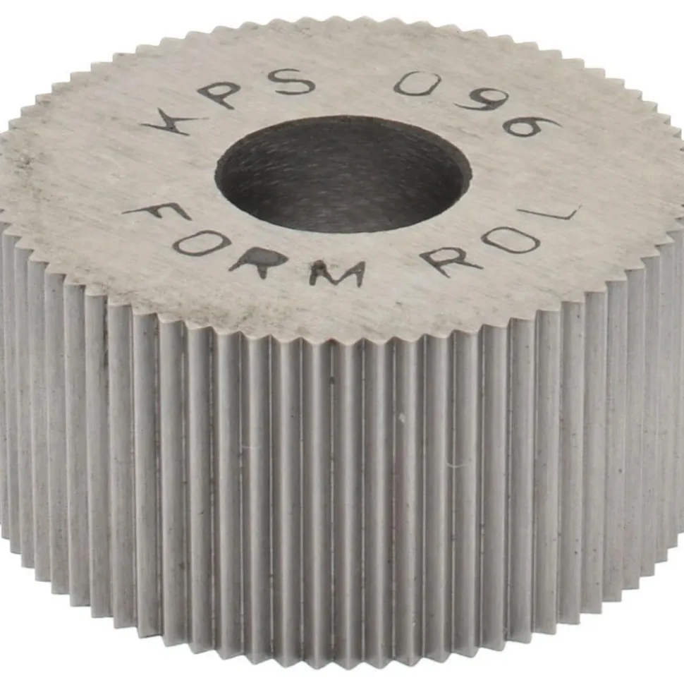 Standard Knurl Wheel: 3/4" Dia, 80 ° Tooth Angle, Straight, High Speed Steel