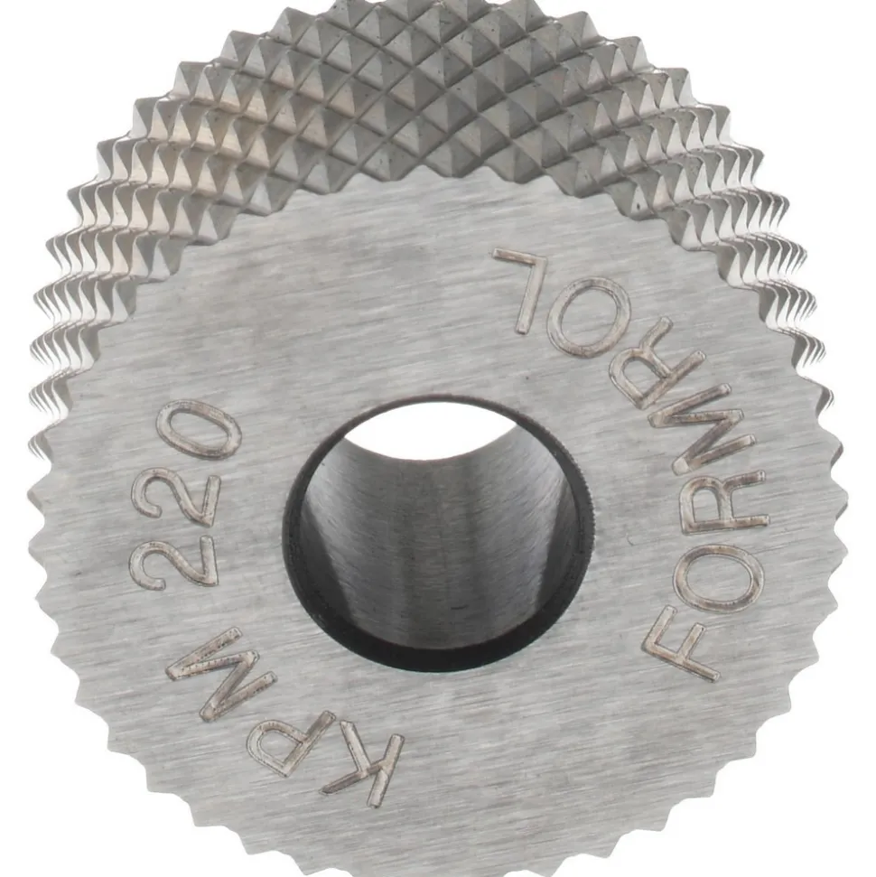 Standard Knurl Wheel: 3/4" Dia, 90 ° Tooth Angle, 20 TPI, Diamond, High Speed Steel
