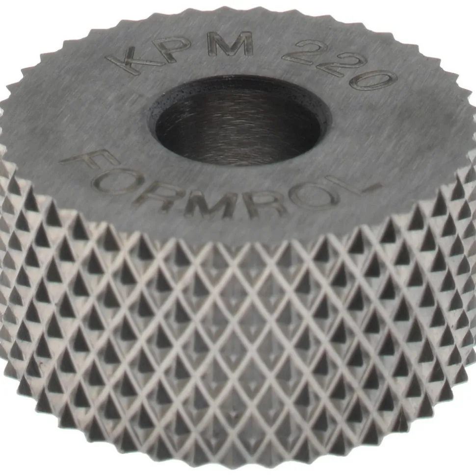 Standard Knurl Wheel: 3/4" Dia, 90 ° Tooth Angle, 20 TPI, Diamond, High Speed Steel