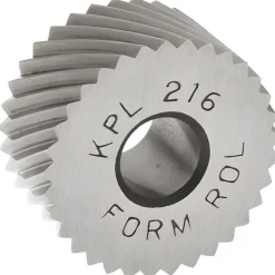 Standard Knurl Wheel: 3/4" Dia, 90 ° Tooth Angle, 16 TPI, Diagonal, High Speed Steel