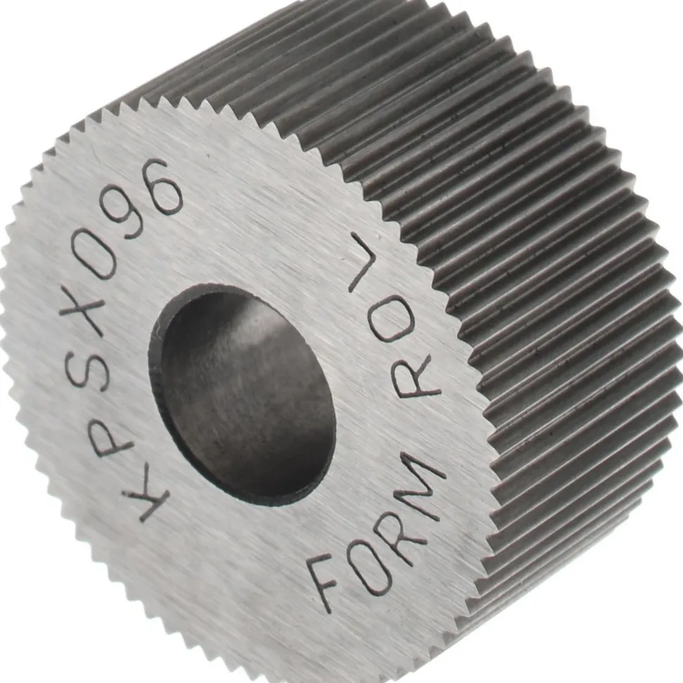 Standard Knurl Wheel: 3/4" Dia, 80 ° Tooth Angle, Straight, Cobalt