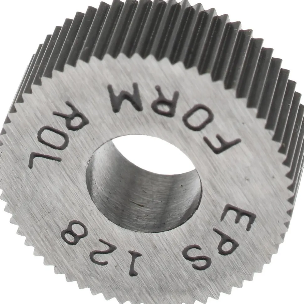 Standard Knurl Wheel: 1/2" Dia, 80 ° Tooth Angle, Straight, High Speed Steel