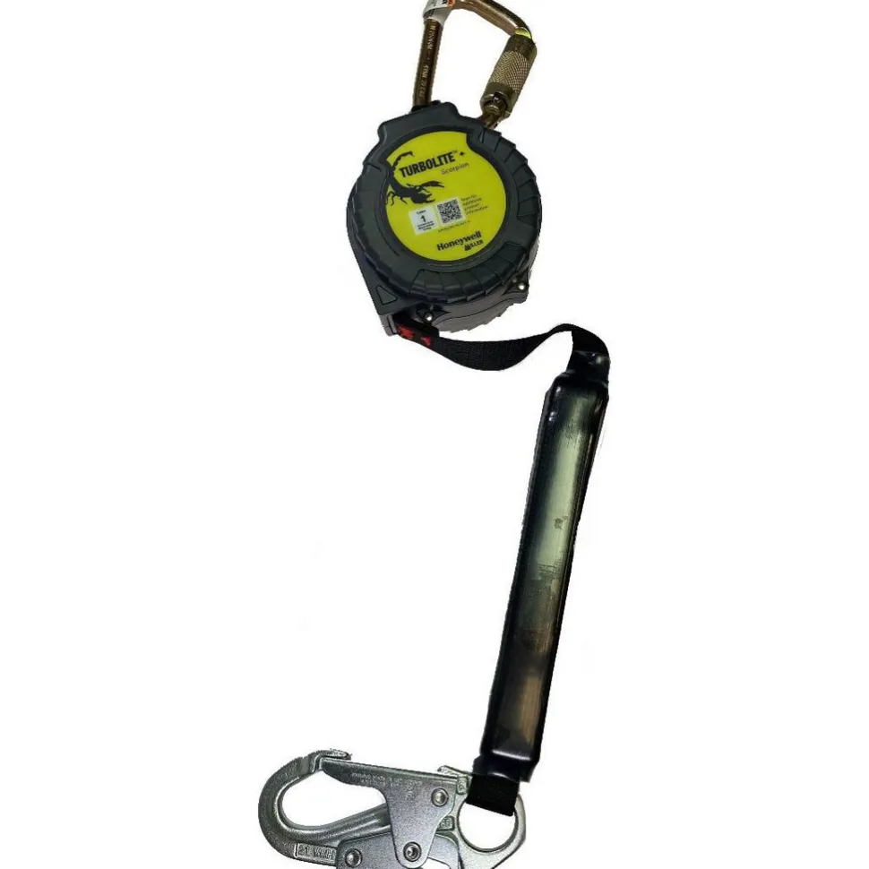 Steel Carabiner Unit Connector with Steel Locking Snap Hook 9' Lifeline Connector