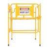 Steel Manhole Guard Rail with Aluminum Sign: 31 In. x 30 In. Danger Keep Out Sign Message Yellow